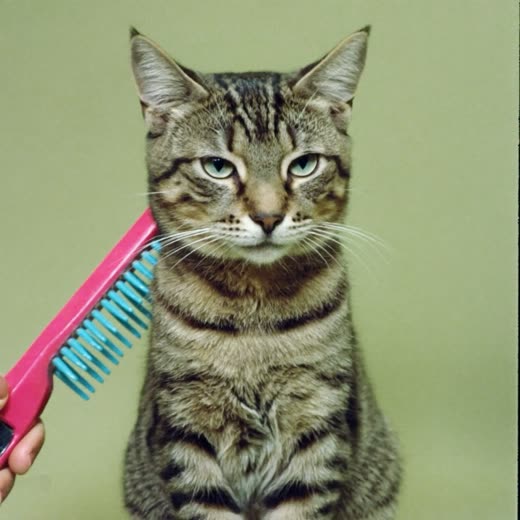 A neatly groomed cat